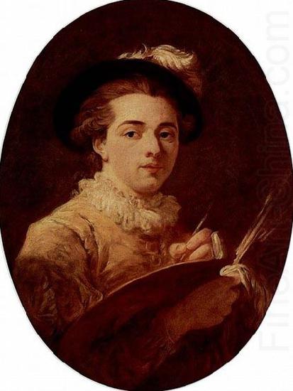 Selbstportrat, Oval, Jean-Honore Fragonard